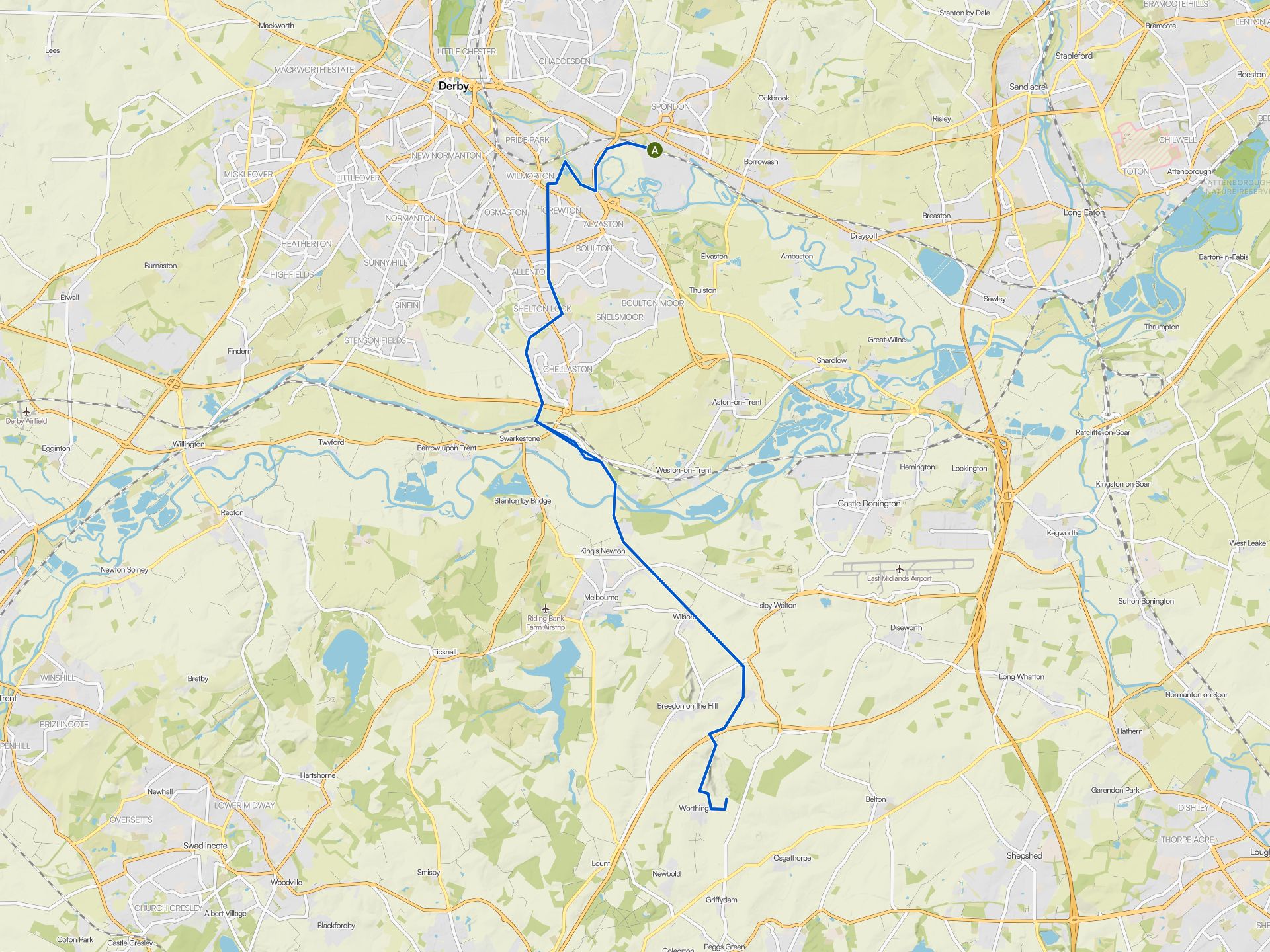 The best cycling routes around Derby | Komoot